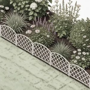 Заборчик ROMANIKA, установленный по линии разметки